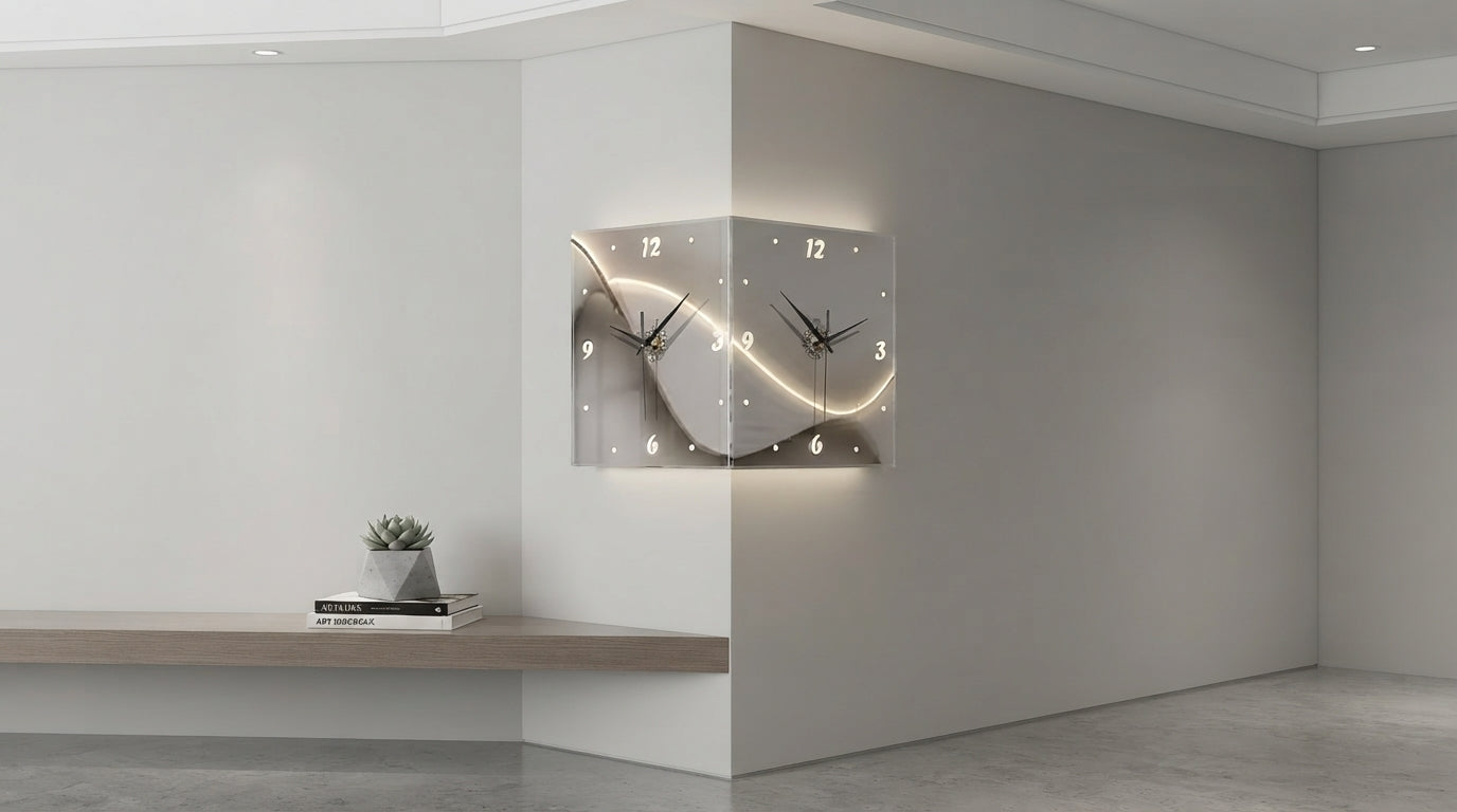 Modern Creative LED Illuminated Square Wall Clock