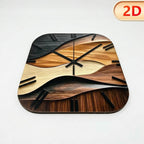 2D Square Nordic Minimalist Round Wall Clock – Silent Sweep Quartz