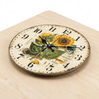 Vintage Sunflower Kitchen Wooden Wall Clock