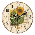 Vintage Sunflower Kitchen Wooden Wall Clock