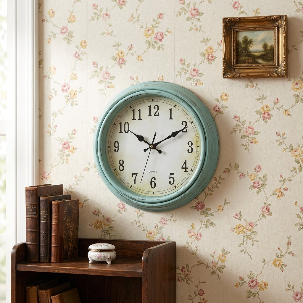 Retro European-Style Wall Clock - Gold-Brushed - Antique
