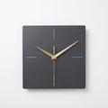 Modern Square Smart Metal Wall Clock - Black Wall Clock