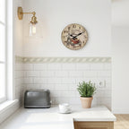 French Retro Eiffel Tower Wooden Wall Clock