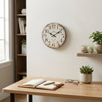 French Retro Still Life Wooden Wall Clock