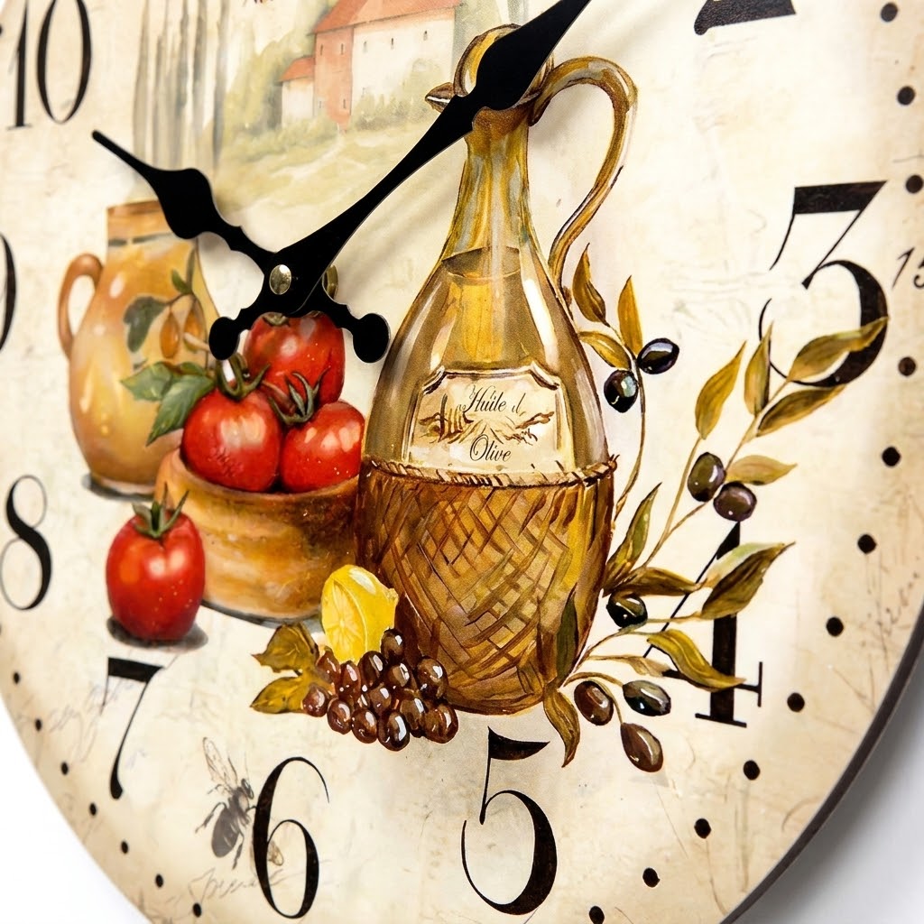 Vintage Provence Wooden Wall Clock