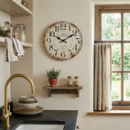French Retro Still Life Wooden Wall Clock