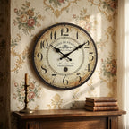 Retro "Antoine De Praiteon a Paris Depuis 1801" Wooden Wall Clock - Antique