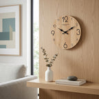Modern Wood Grain Texture Wooden Wall Clock