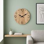 Modern Wood Grain Texture Wooden Wall Clock