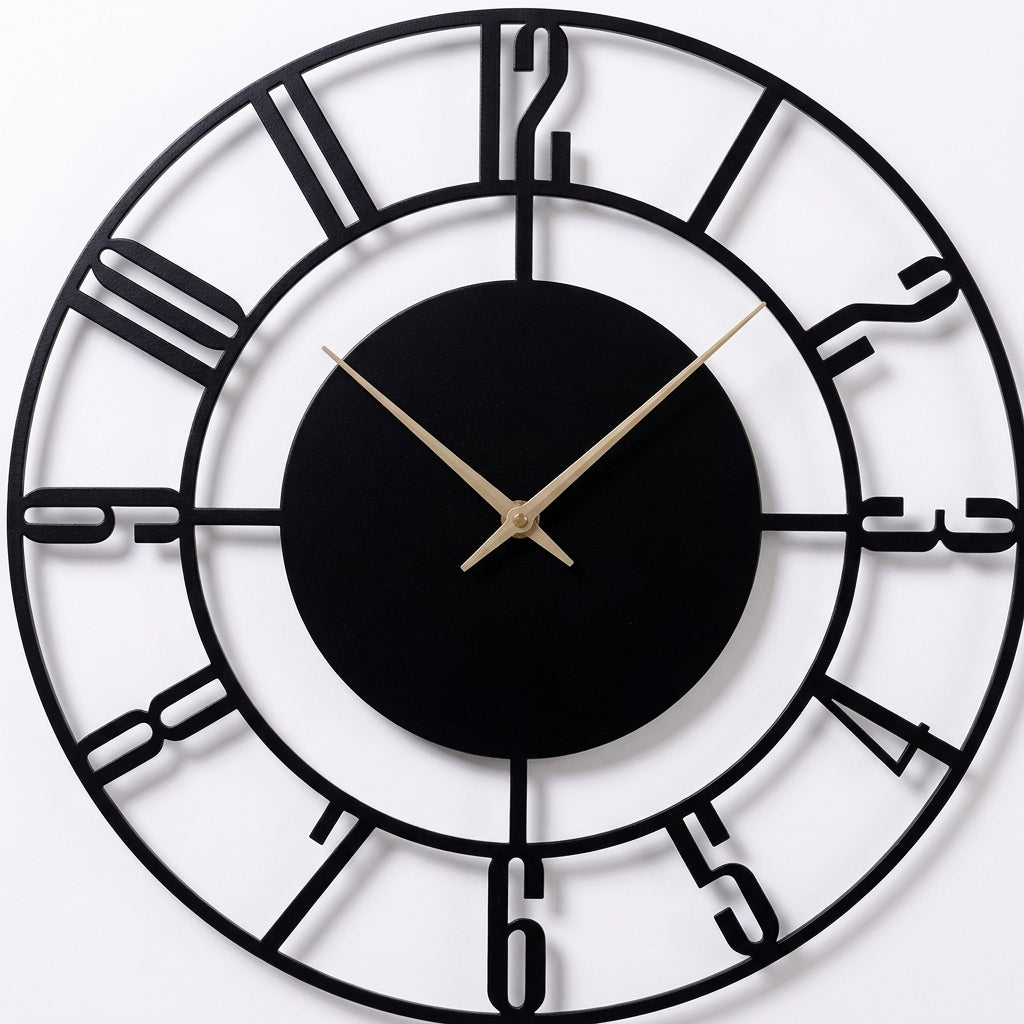 Modern Living Room Wall Clock – Silent Quartz