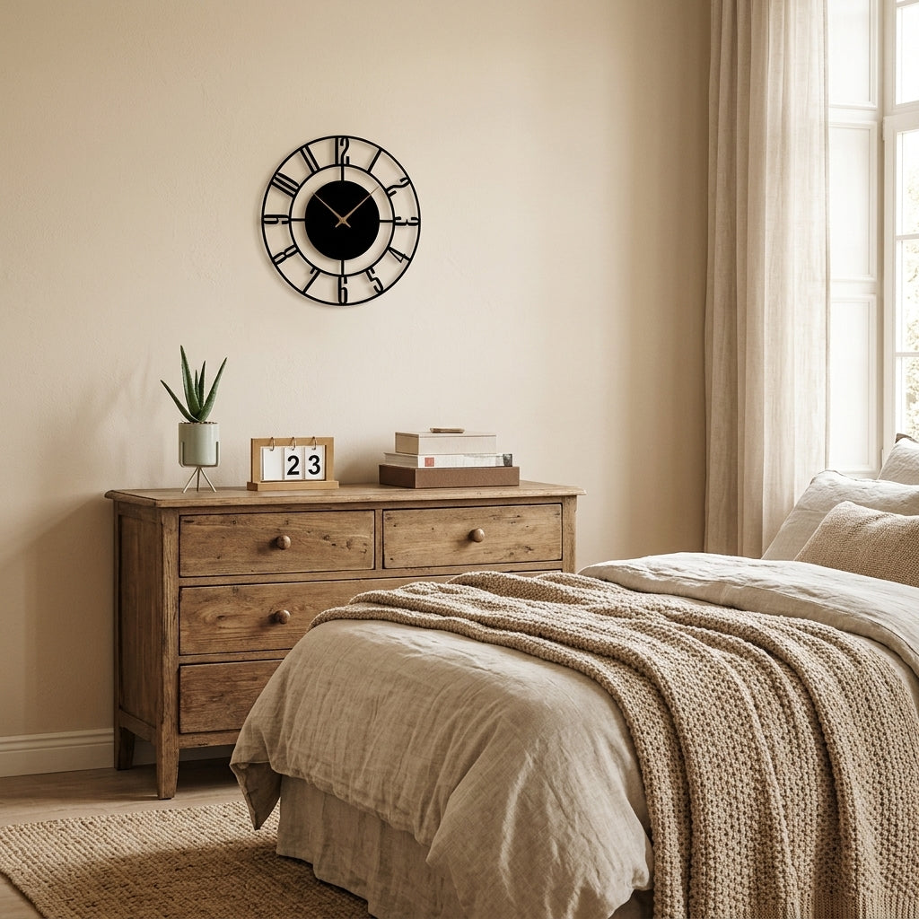 Modern Living Room Wall Clock – Silent Quartz