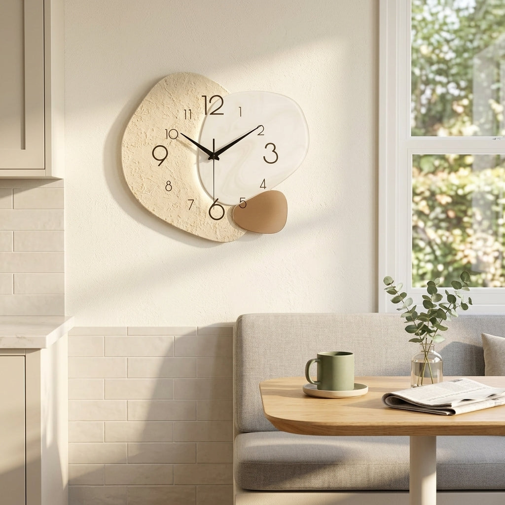Modern Clock For Living Room Wall Scandinavian Design Silent