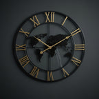 Vintage Industrial Iron Wall Clock