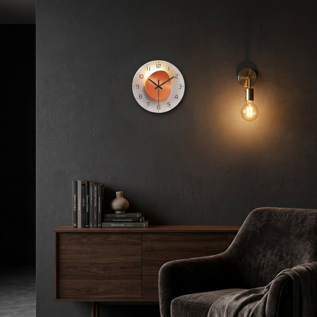 Modern Light Luxury Glass & Crystal Wall Clock
