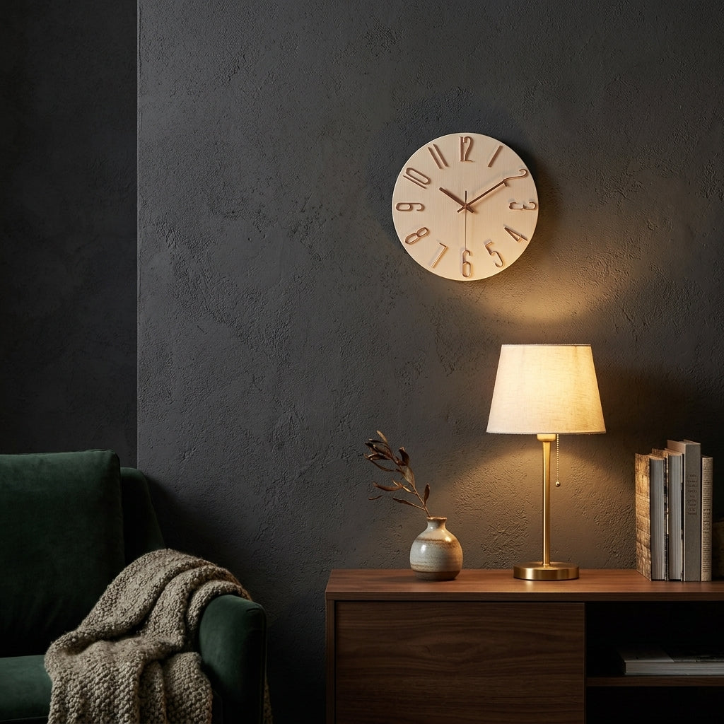 Modern Round Simple Silent Wall Clock