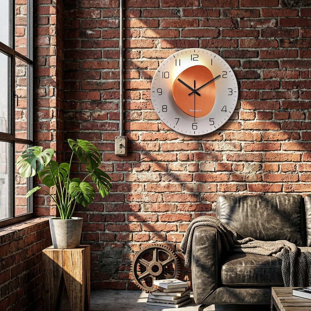 Modern Light Luxury Glass & Crystal Wall Clock