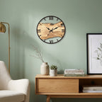 Modern Minimalist Acrylic Wood Grain Wall Clock