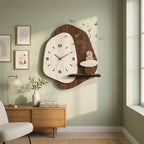 Medieval Decorative Painting Stone Texture Wall Clock