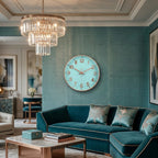 Classic Quartz Wall Clock - Living Room - Light Blue