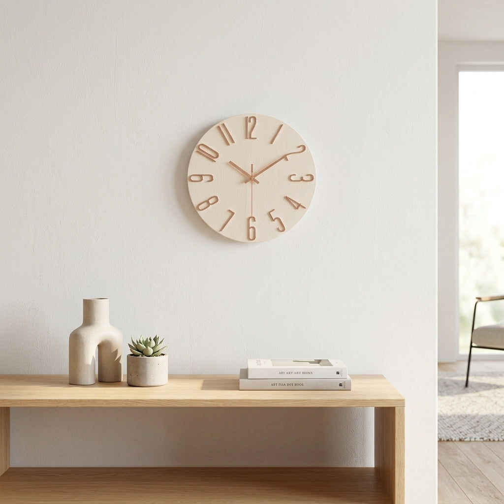 Modern Round Simple Silent Wall Clock