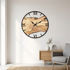Modern Minimalist Acrylic Wood Grain Wall Clock
