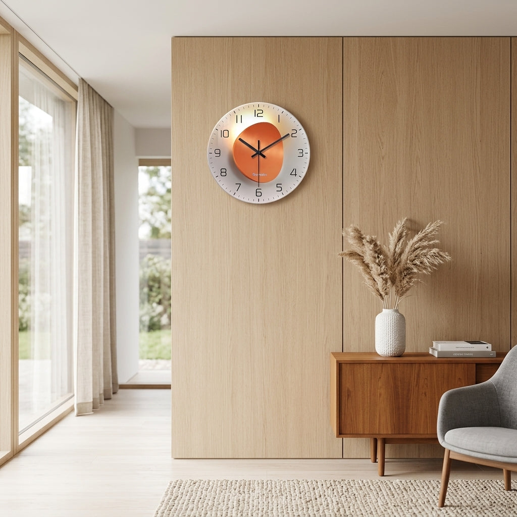 Modern Light Luxury Glass & Crystal Wall Clock