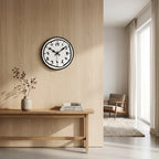 Creative Hand Drawing Wooden Silent Wall Clock