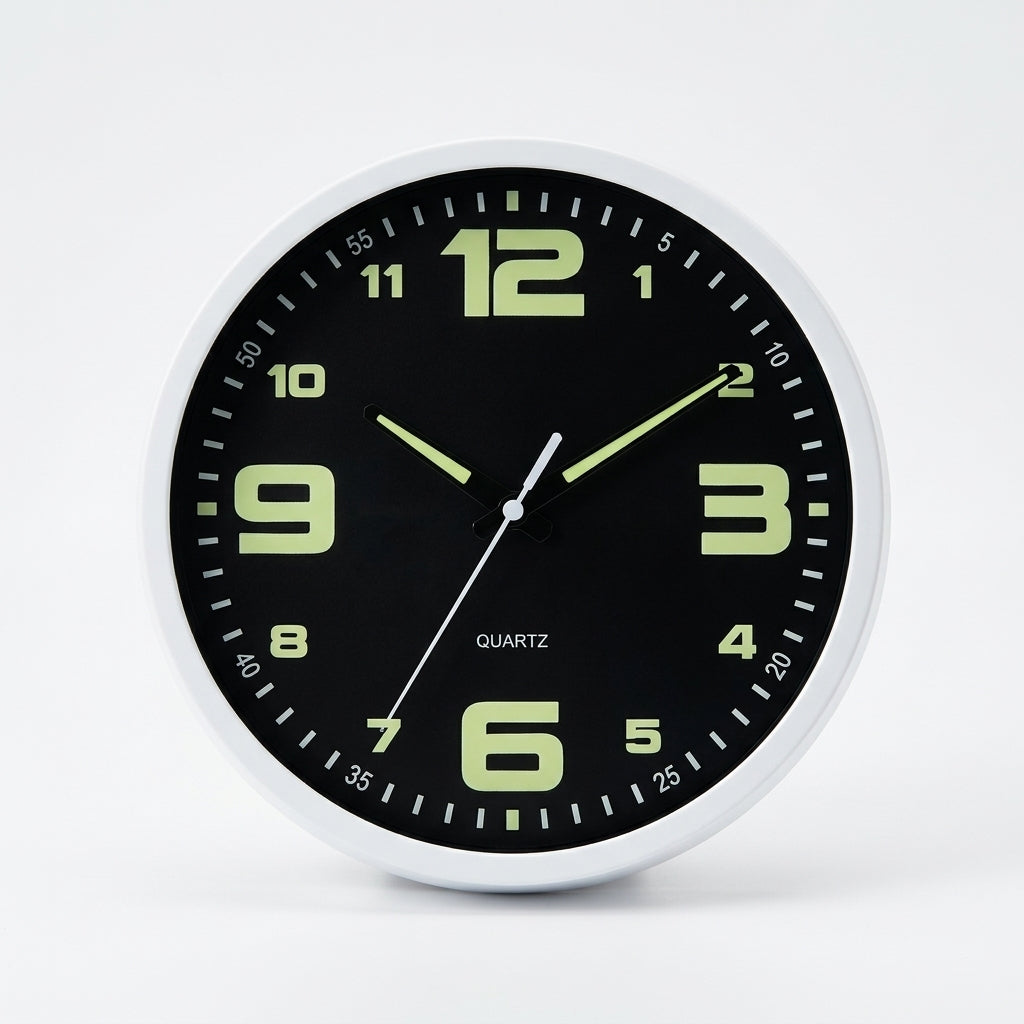 Luminous Silent Wall Clock – 20cm