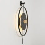 Large Modern Wall Clock LED Light Pendulum