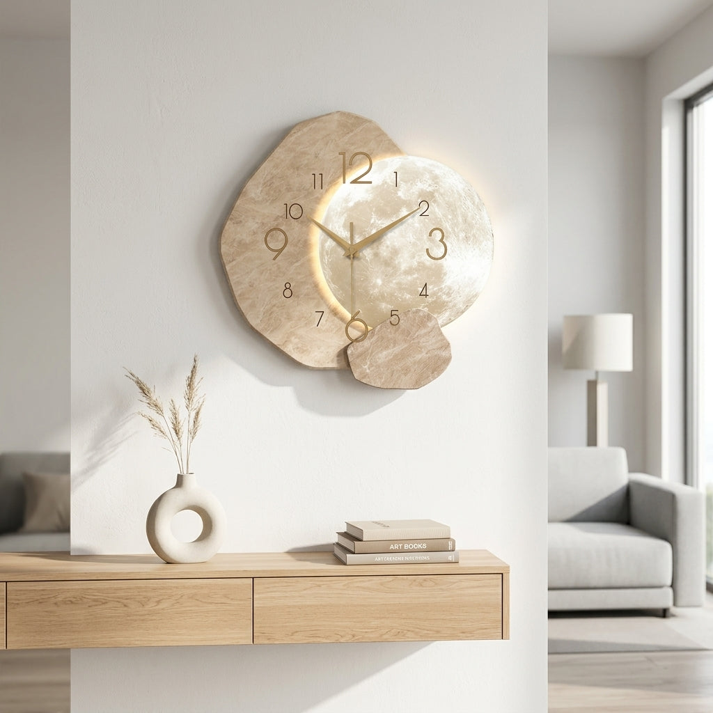 Modern Wall Clock - Moon Design