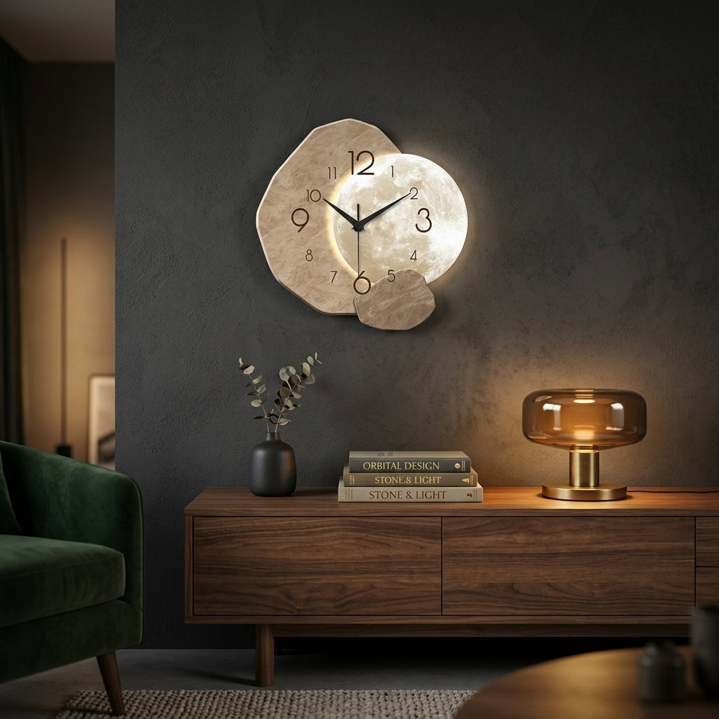 Modern Wall Clock - Moon Design