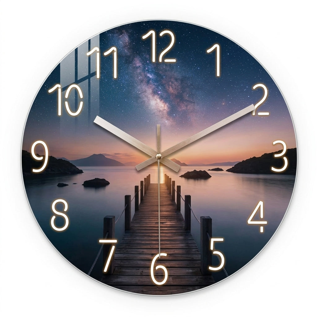 Sunset Wooden Wall Clock For Living Room