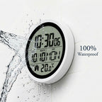 Electronic Shower Wall Clock - Waterproof