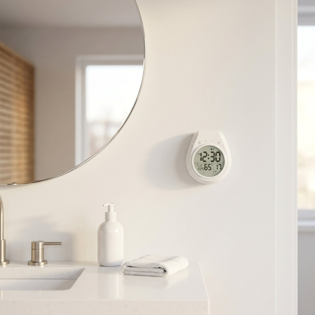 Anti Fog  Bathroom Wall Clock - Oclo H5z
