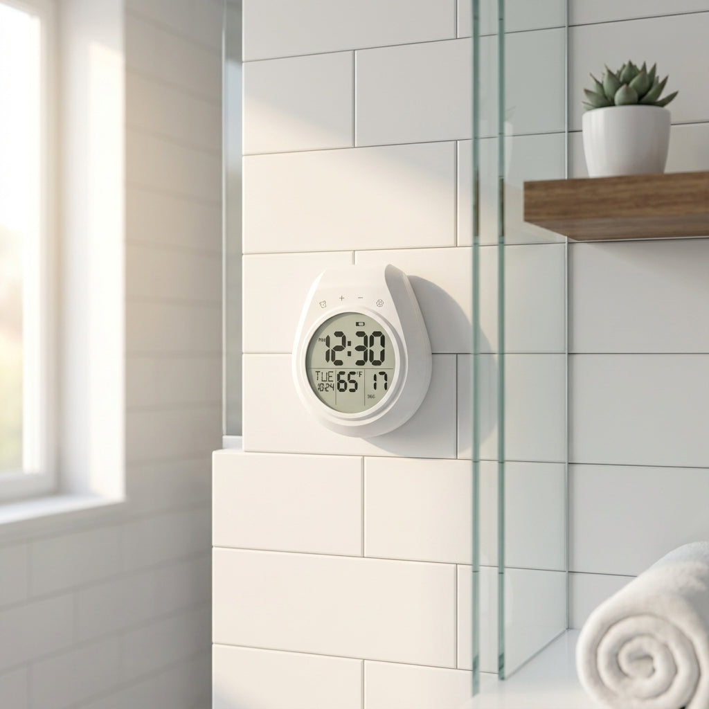 Anti Fog  Bathroom Wall Clock - Oclo H5z