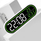 Large Digital Wall Clock LED Oval