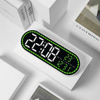 Large Digital Wall Clock LED Oval