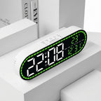 Large Digital Wall Clock LED Oval