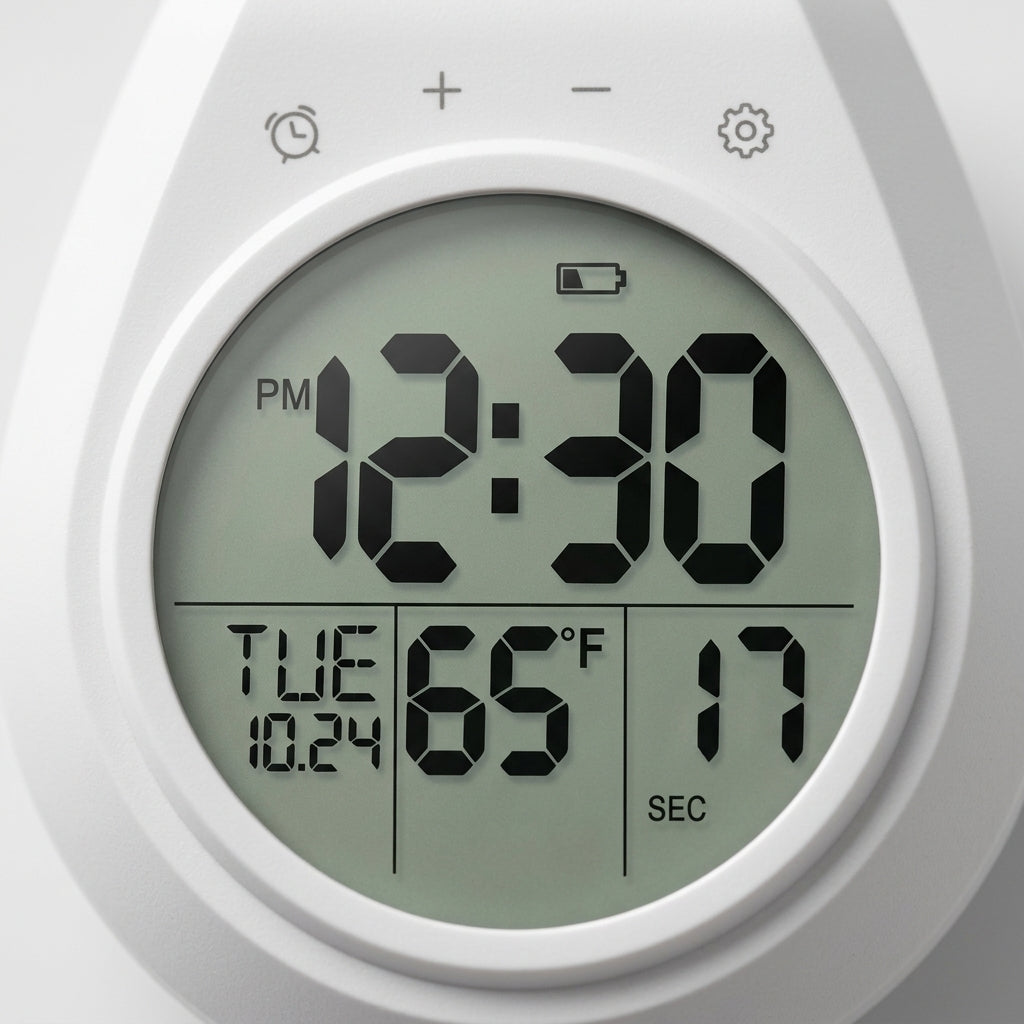 Clock Wall Kitchen Digital Anti Fog Waterproof