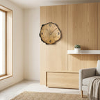 Modern Imitation Wood Annual Ring Wall Clock