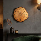 Modern Imitation Wood Annual Ring Wall Clock