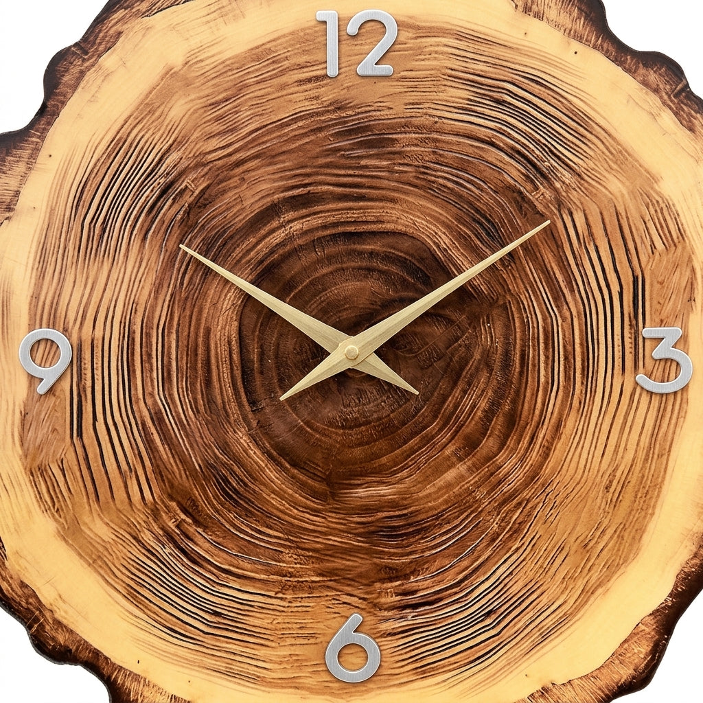 Silent Quartz Wooden Wall Clock