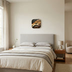 2D Square Nordic Minimalist Round Wall Clock – Silent Sweep Quartz