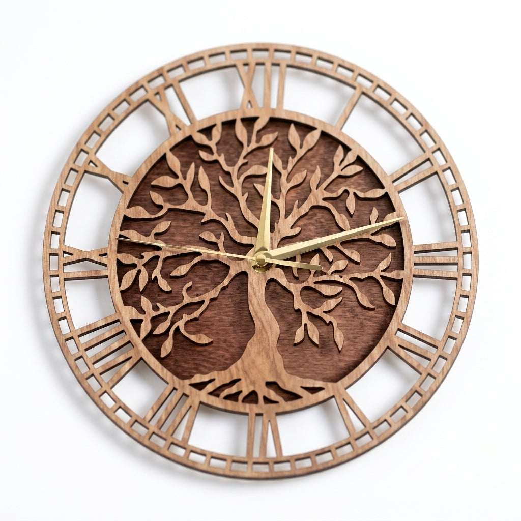 Tree of Life Wooden Wall Clock