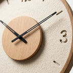 Nordic Minimalist Solid Wood Wall Clock For Living Room