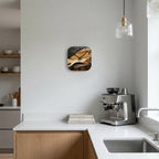 2D Square Nordic Minimalist Round Wall Clock – Silent Sweep Quartz