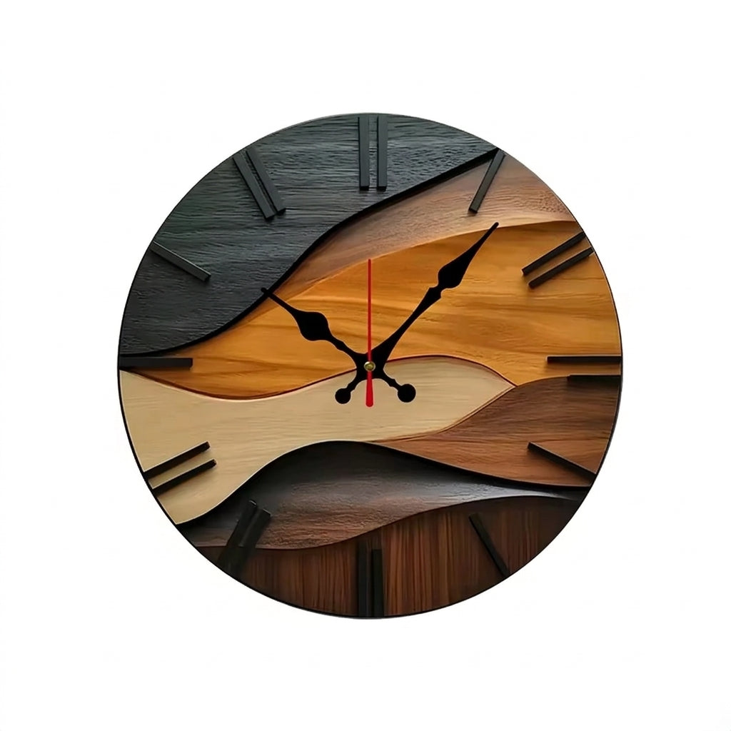 Nordic Minimalist Round Wall Clock – Silent Sweep Quartz