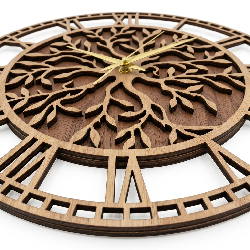 Tree of Life Wooden Wall Clock
