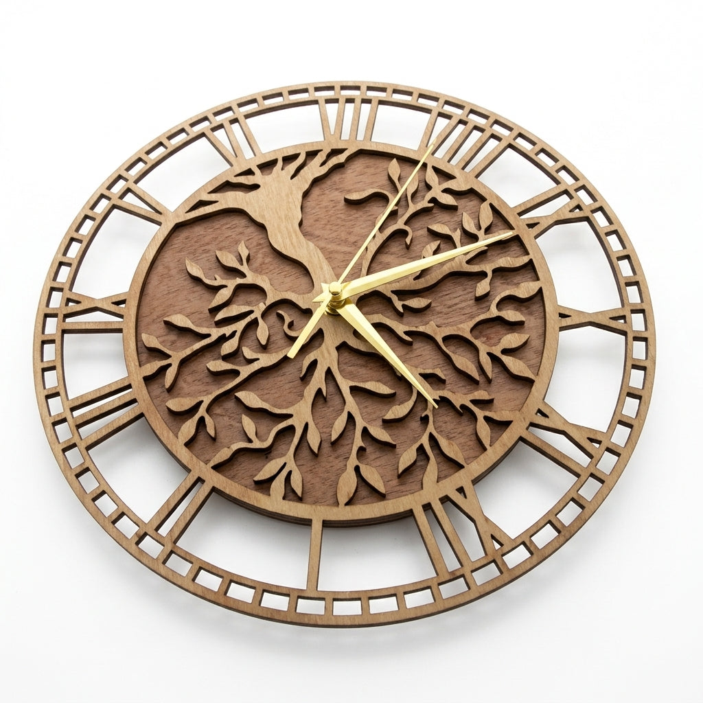 Tree of Life Wooden Wall Clock