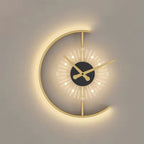 Modern Nordic LED Clock Wall Lamp